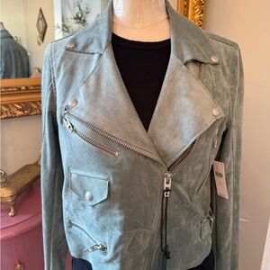 Anthropologie Suede Moto/Biker Jacket S